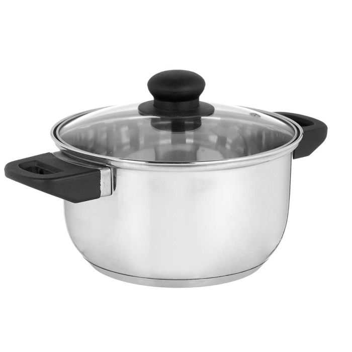 Cacerola Inducción 20 cm con Tapa de Cristal - Kinvara, Acero Inoxidable, 2.5L (6 Unidades) 1 Cacerola Inducción 20 cm con Tapa de Cristal - Kinvara, Acero Inoxidable, 2.5L (6 Unidades) 1