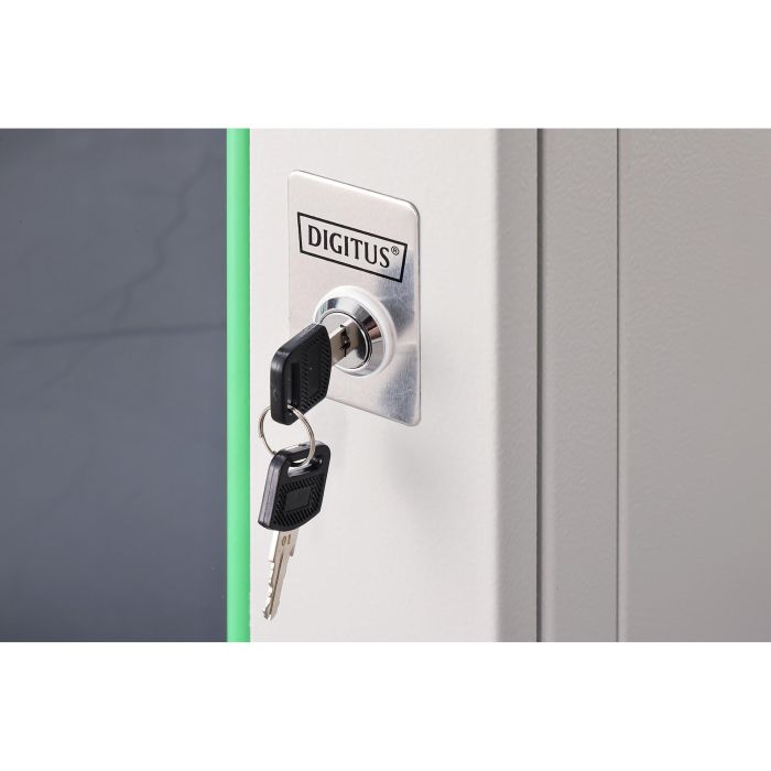 Digitus Carcasa de pared Dynamic Basic 9U 600x600mm gris con cerradura, 60kg, acero galvanizado, para rack 19" 5 Digitus Carcasa de pared Dynamic Basic 9U 600x600mm gris con cerradura, 60kg, acero galvanizado, para rack 19" 5