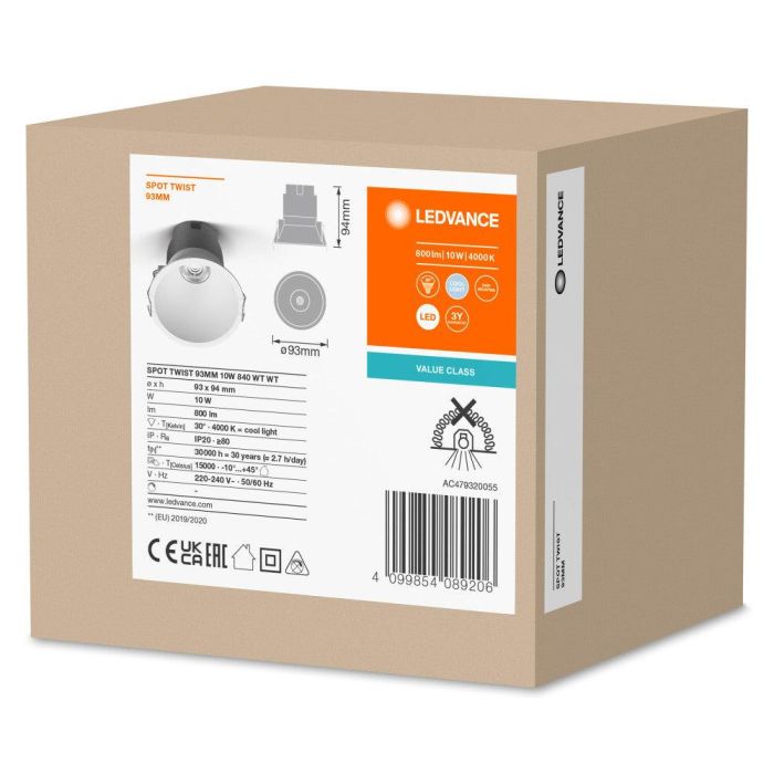 [LVE-4099854089206] Foco LED Ledvance   10W 800Lm 4000K 30º IP20/IP20 1