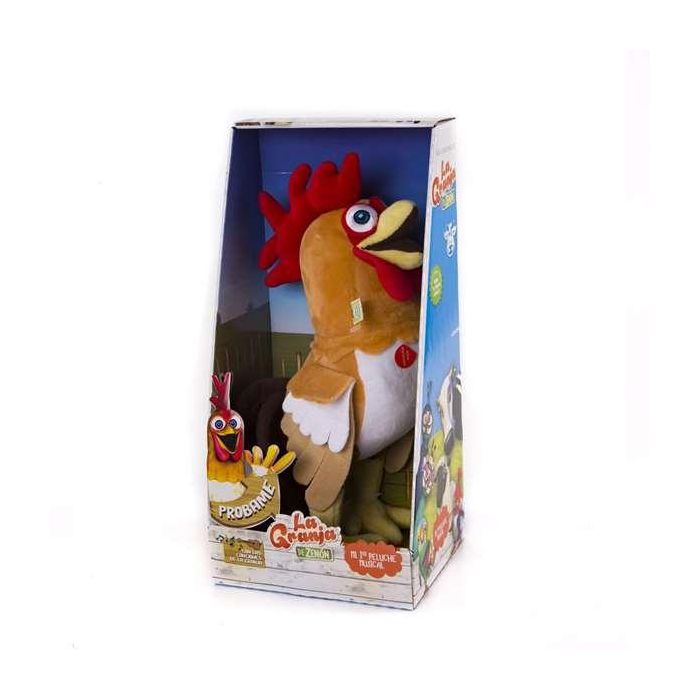 Peluche musical gallo bartolito de la granja de zenón 13x17x34 cm 7 Peluche musical gallo bartolito de la granja de zenón 13x17x34 cm 7