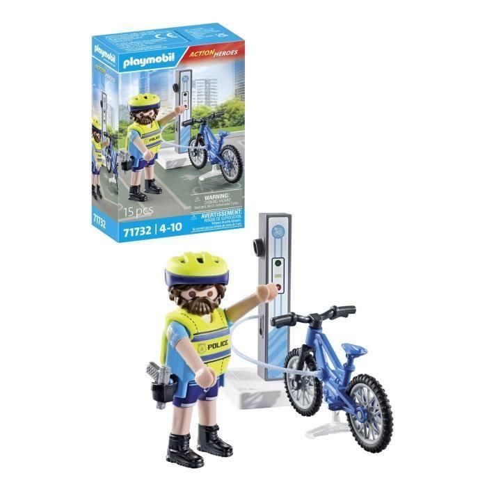 Figura patrulla en bicicleta playmobil city action. 2 Figura patrulla en bicicleta playmobil city action. 2