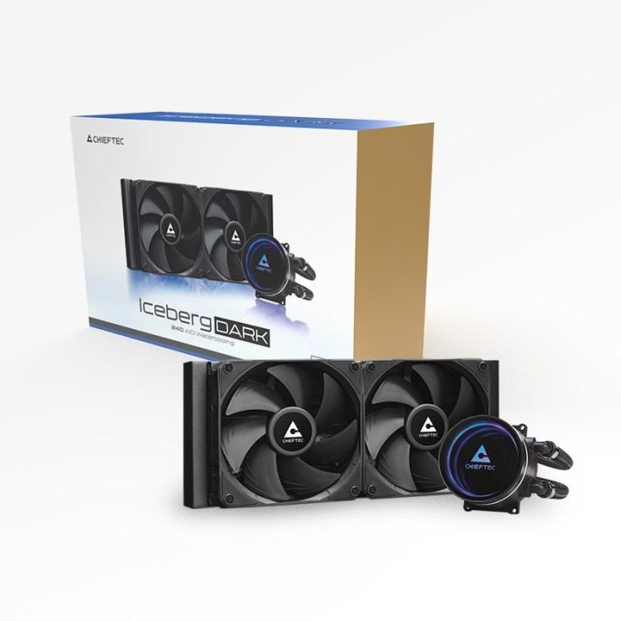 K Cooler Wasserkühlung Chieftec Iceberg 240 DARK multi Cooler | 1700| 1200| 1150| 1151| 1155| 1156| 1200| AM5/4/3+/2+/2 9