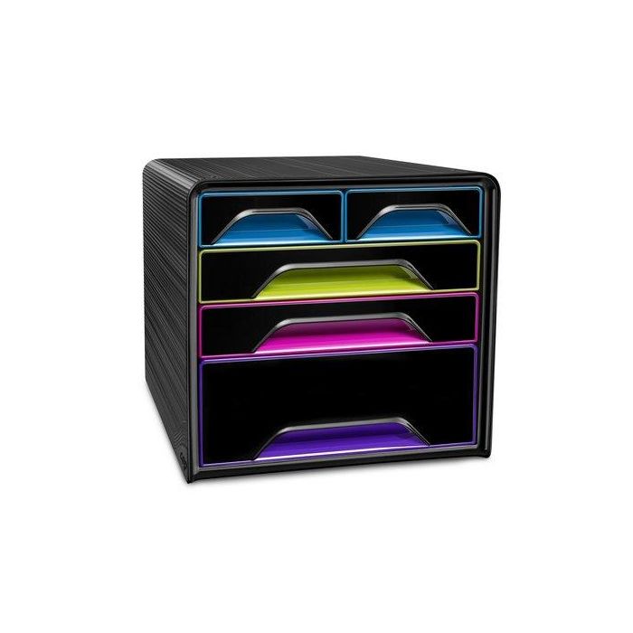 Modulo Cep 7-213G Smoove 5 Cajones Mixtos Color Negro