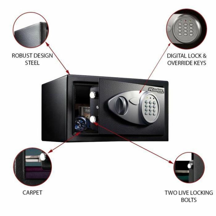 Master Lock x041ml 11L Caja Fuerte Electrónica - Ideal para Joyas y Documentos de Identidad 2