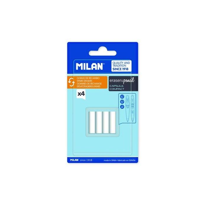 Recambio Para Portaminas Goma De Borrar Milan Capsule 2B (Blister De 4)