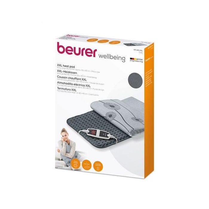 Beurer HK-125-XXL Almohadilla Electrónica Gris Marengo Tacto Suave Calentamiento Rápido Lavable (40x60 cm) 4