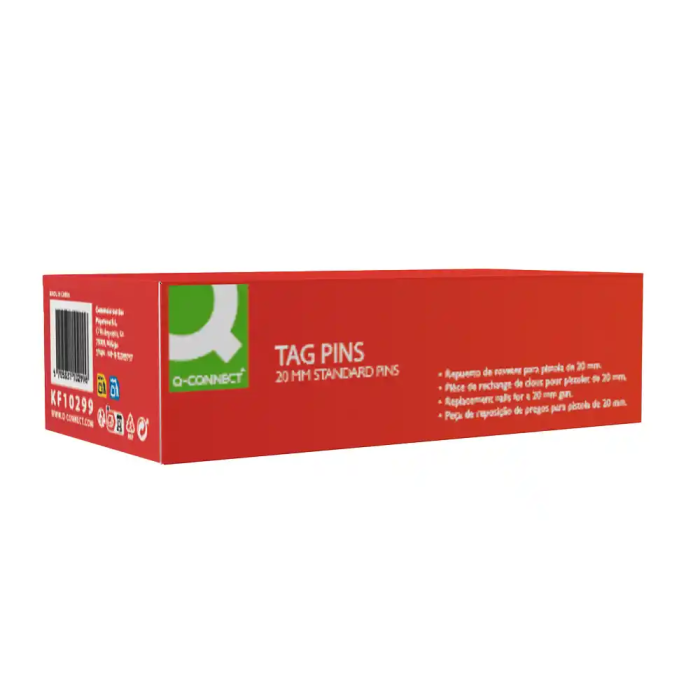 Q-connect Navetes para pistola 20 mm Caja de 5000 unidades Consumible para etiquetadoras textiles 3