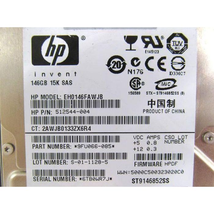 Hewlett Packard Enterprise 146GB SAS 15000 RPM 2.5" Disco Duro Nuevo a Granel 1 Hewlett Packard Enterprise 146GB SAS 15000 RPM 2.5" Disco Duro Nuevo a Granel 1