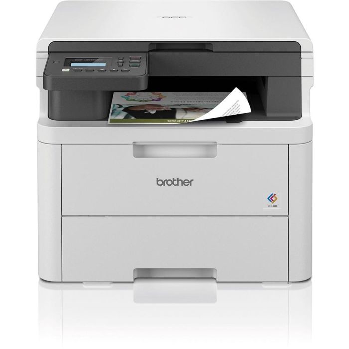 Brother DCP-L3515CDW Impresora Multifunción LED Color 3 en 1, WiFi, Dúplex, A4, Gris/Blanco
