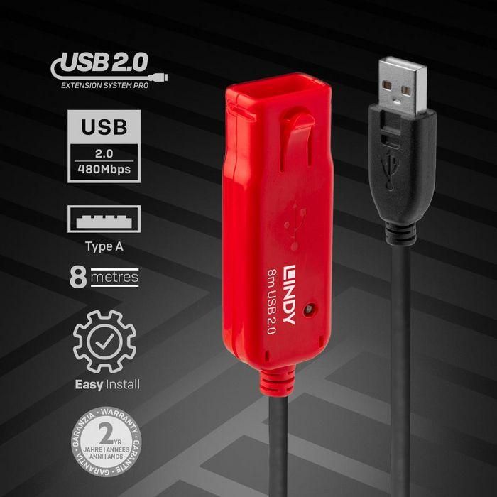 Lindy 8m USB 2.0 Active Extension Pro 2 Lindy 8m USB 2.0 Active Extension Pro 2