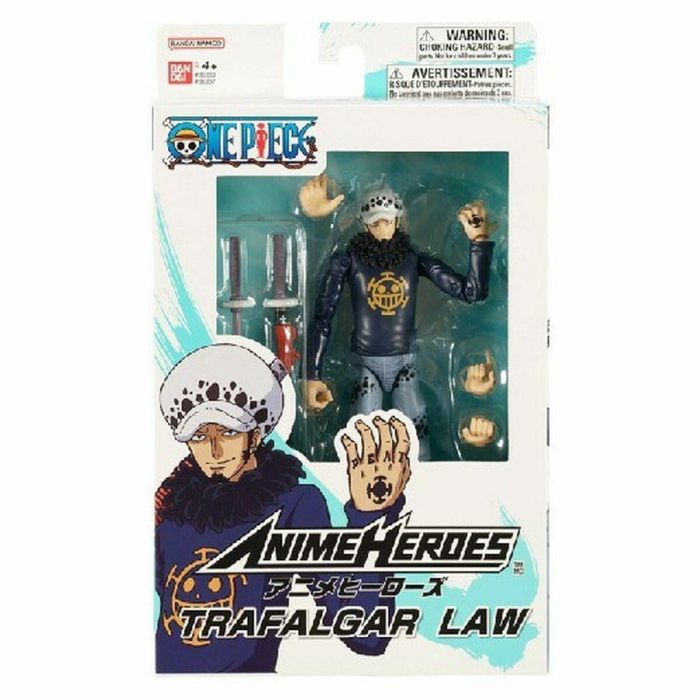 Bandai - Anime Heroes - One Piece - Figura Anime Heroes 17 cm - Trafalgar Law - 36937 Multicolor