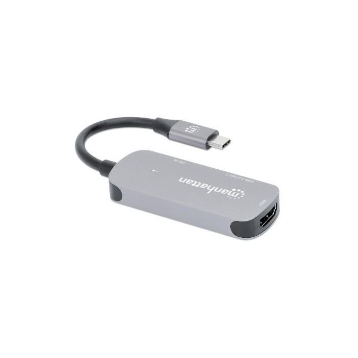 MANHATTAN Adaptador USB-C a HDMI 3 en 1 con Suministro de Energía hasta 100W y Resolución 4K 2 MANHATTAN Adaptador USB-C a HDMI 3 en 1 con Suministro de Energía hasta 100W y Resolución 4K 2