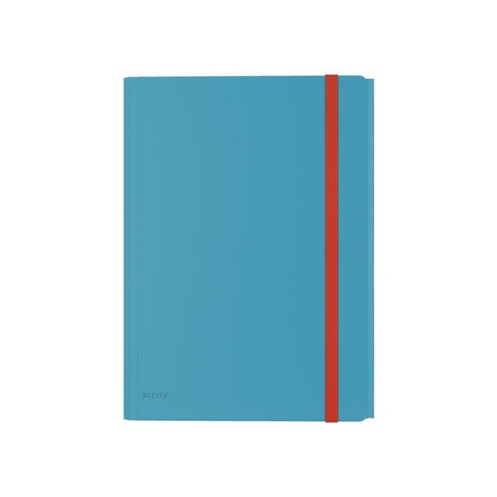 Leitz Carpeta Cosy A4 con Gomas, Tres Solapas y Bolsillo Interior, Polipropileno Azul