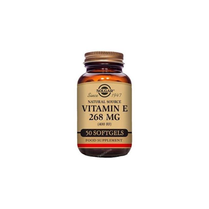 Solgar VIT E 400UI(268mg.) ACEITE Vitamina E 400 Ui 50 Perlas