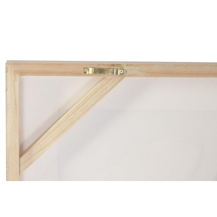 DKD Home Decor Cuadro Shabby Blanco Beige 3 x 100 x 100 cm (2 Unidades)