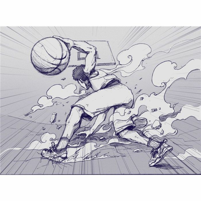 Balón de Baloncesto Spalding Sketch Dribble Negro Caucho (Talla 7) 1