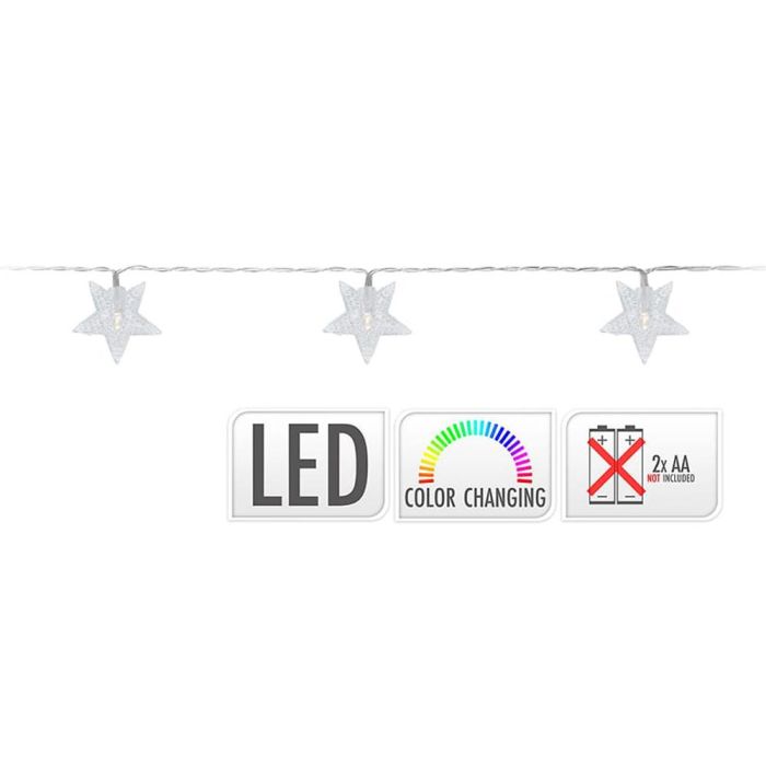 Decorative Lightning Guirnalda a pilas fija 10 leds multicolor, 1.3m, IP20, cable transparente 0 Decorative Lightning Guirnalda a pilas fija 10 leds multicolor, 1.3m, IP20, cable transparente 0