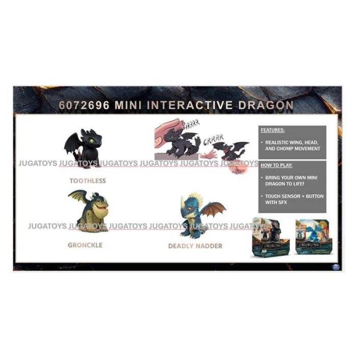 Mini dragones interactivos con sonidos. 20,32x19,05x8,13 cm - modelos surtidos 3 Mini dragones interactivos con sonidos. 20,32x19,05x8,13 cm - modelos surtidos 3