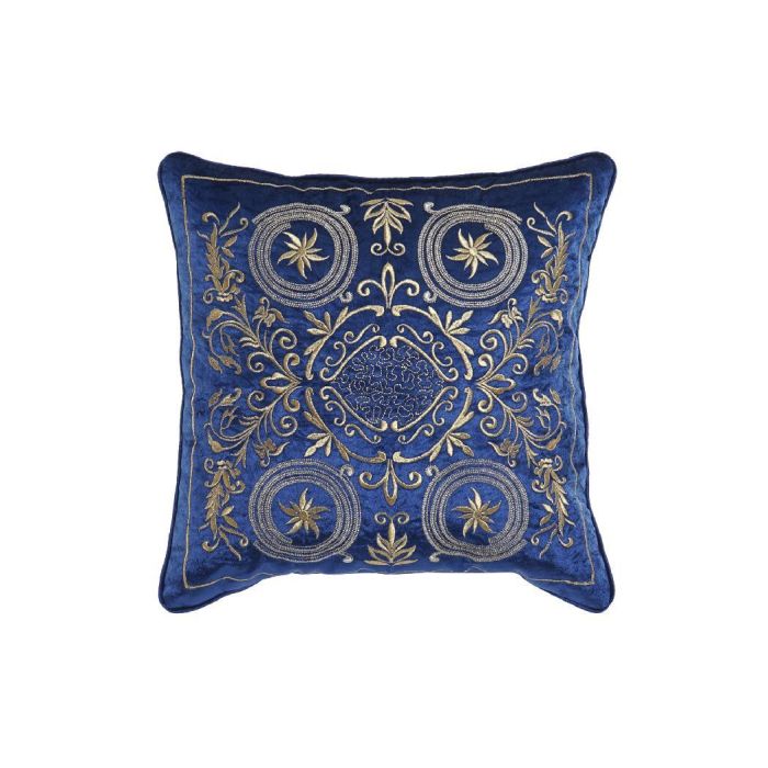 Cojin Neoclasico DKD Home Decor Azul Dorado 10 x 45 x 45 cm