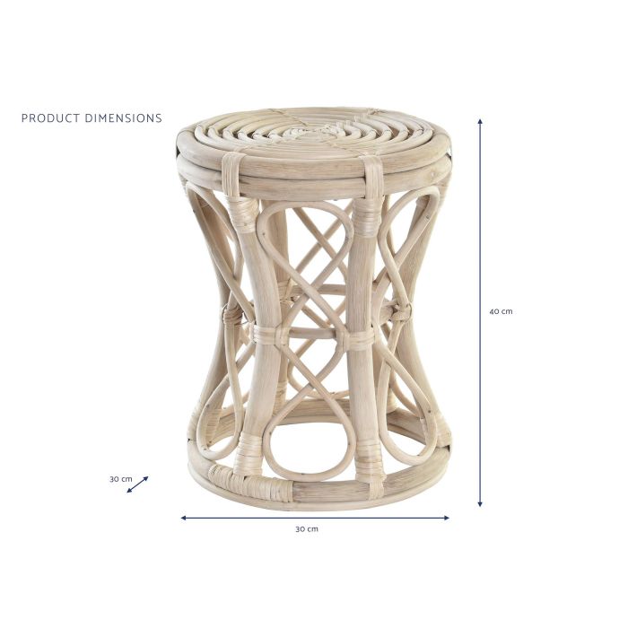 Mesita Auxiliar Tropical DKD Home Decor Natural 30 x 40 x 30 cm 4