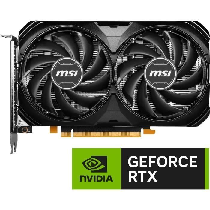 MSI MSI4711377115421 Tarjeta gráfica GeForce RTX 4060 Ventus 2X Black 8GB OC 2