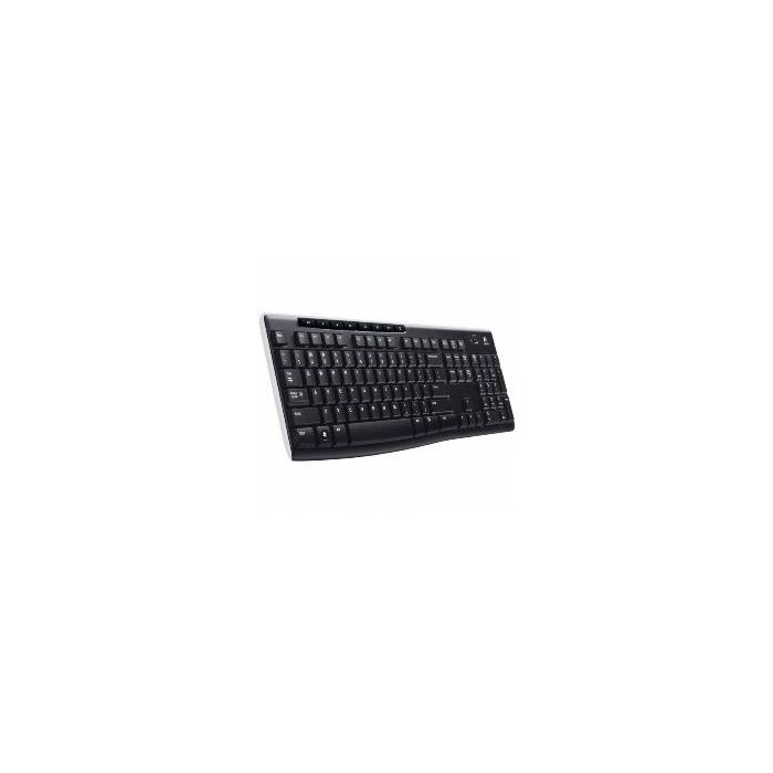 Logitech Teclado Inalámbrico K270 Negro, Tecnología 2.4 GHz, 24 Meses Duración Pilas, 8 Botones Acceso Rápido Logitech Teclado Inalámbrico K270 Negro, Tecnología 2.4 GHz, 24 Meses Duración Pilas, 8 Botones Acceso Rápido