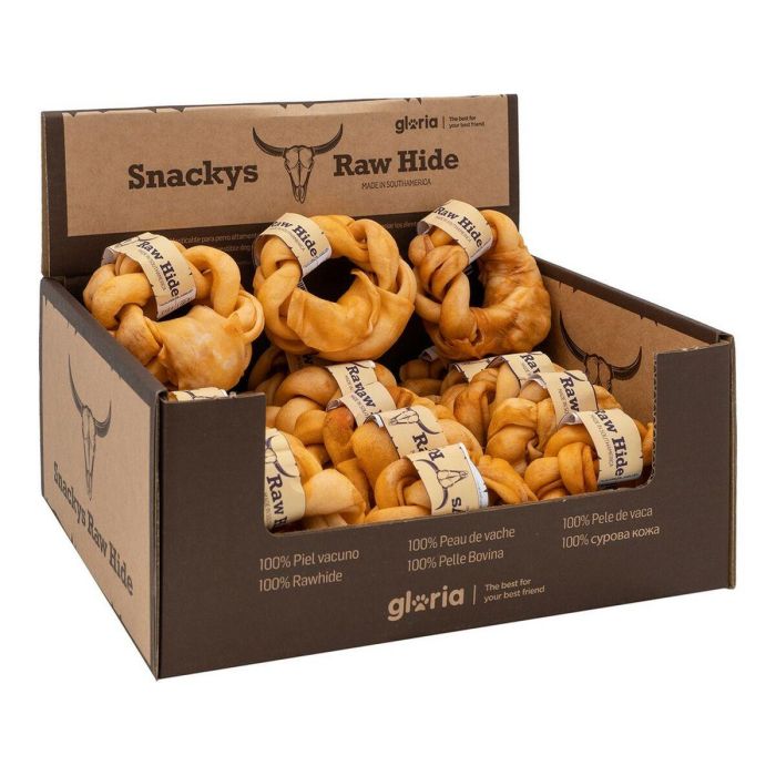 Snack para Perros Gloria Snackys Rawhide Miel 12 cm Donut Trenzado 3 Snack para Perros Gloria Snackys Rawhide Miel 12 cm Donut Trenzado 3
