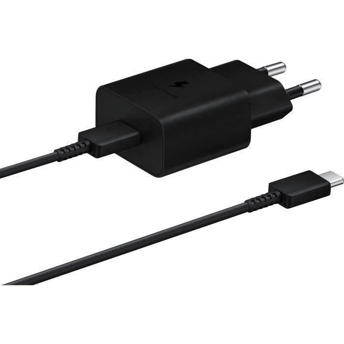 Samsung EP-T1510XBEGEU Cargador de Pared Rápido 15W USB-C con Cable USB-C a USB-C de 1 Metro Negro 0 Samsung EP-T1510XBEGEU Cargador de Pared Rápido 15W USB-C con Cable USB-C a USB-C de 1 Metro Negro 0