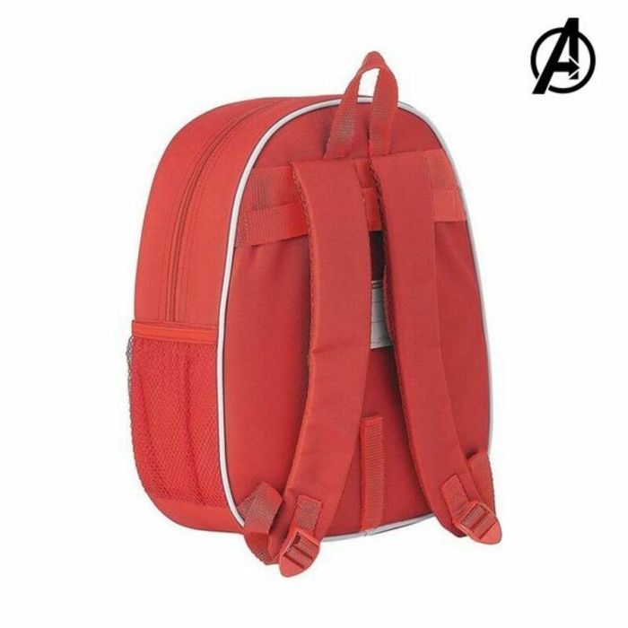 Mochila Infantil 3D The Avengers Rojo 3