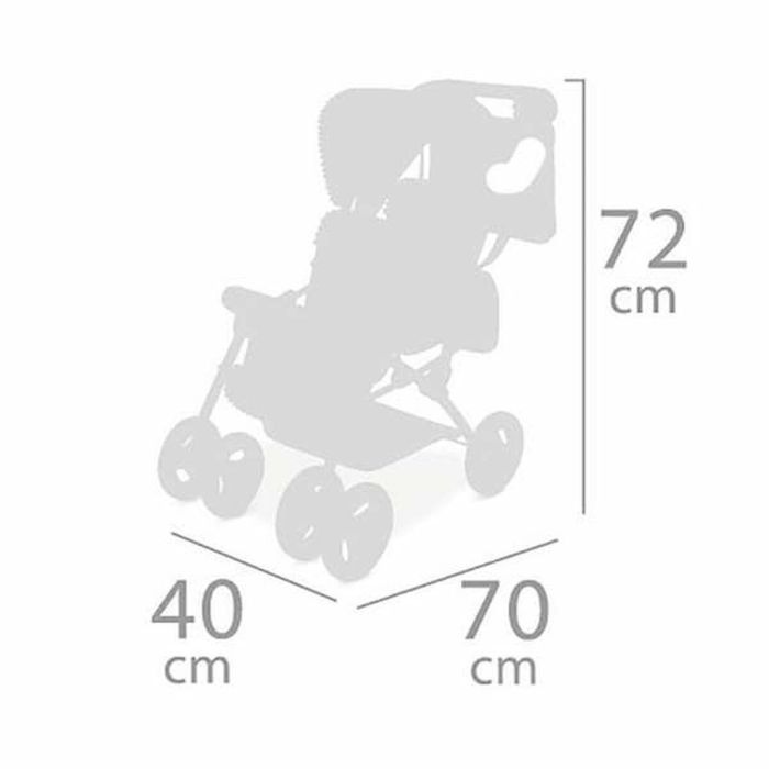 Silla gemelar plegable verona para muñecas de hasta 52 cm.40x70x72 cm 3 Silla gemelar plegable verona para muñecas de hasta 52 cm.40x70x72 cm 3