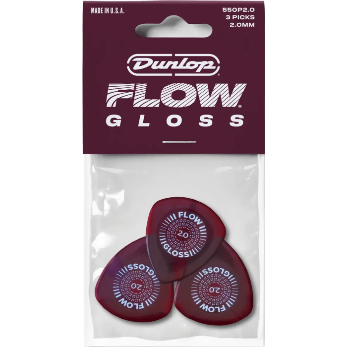 Dunlop Flow Gloss 2 Mm Púas - Pack De 3 Unidades 2