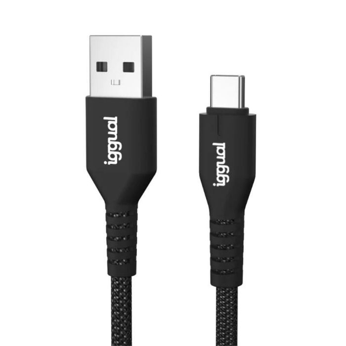 Cable USB A a USB-C iggual IGG319888 Negro 1 Cable USB A a USB-C iggual IGG319888 Negro 1