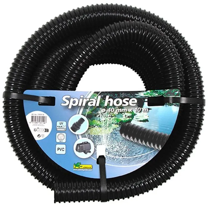 Ubbink Manguera Espiral AABDY86804 - Diametro 40 mm (1 1/2") - 10 Metros - Resistente a Rayos UV - Presion 1 Bar