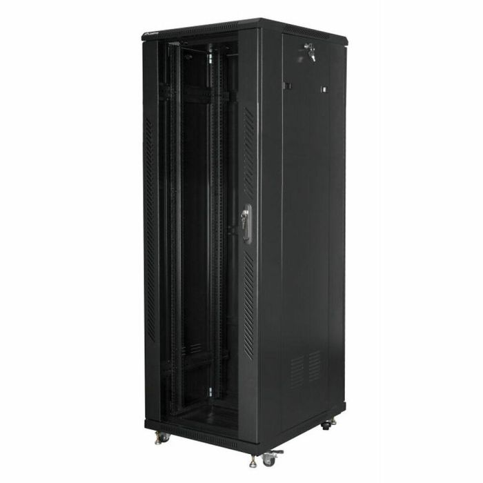 Lanberg FF01-6837-12B Armario Rack de Suelo 37U, Capacidad de Carga 800 kg, IP20, Negro, con Cerradura y Patas Ajustables Lanberg FF01-6837-12B Armario Rack de Suelo 37U, Capacidad de Carga 800 kg, IP20, Negro, con Cerradura y Patas Ajustables