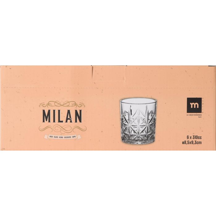 La Mediterranea Vaso Milan 310 cc Ø8.5 x 9.3 cm (48 Unidades) 1