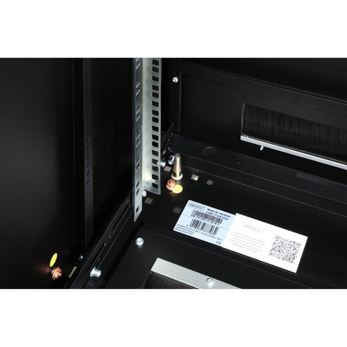 DIGITUS Unique 26HE Armario de red 26U 1342x600x1000mm, Rack independiente 800kg, Rieles, Negro 9