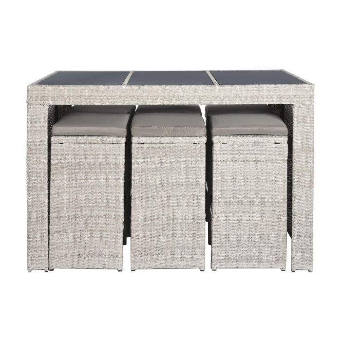 Conjunto de Mesa con 6 Sillas DKD Home Decor 143 x 80 x 100 cm 5 Conjunto de Mesa con 6 Sillas DKD Home Decor 143 x 80 x 100 cm 5