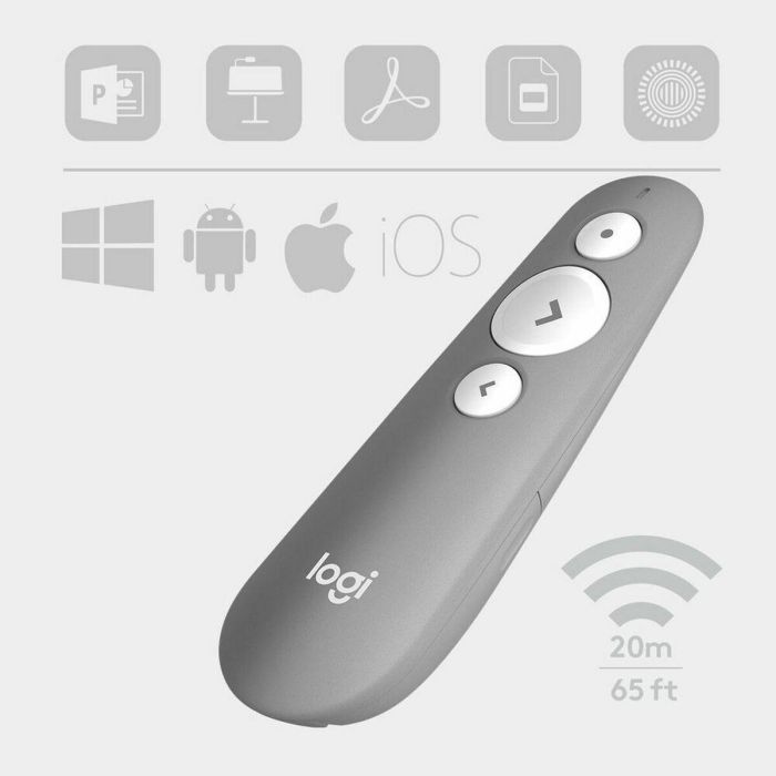 Logitech Puntero R500S Laser Inalámbrico Gris 3 Logitech Puntero R500S Laser Inalámbrico Gris 3