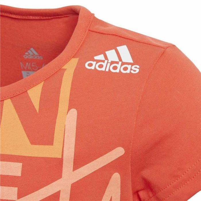 Camiseta de Manga Corta Infantil Adidas Graphic Tee Naranja 5-6 Años 2