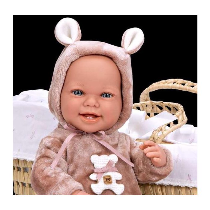 Muñecas Arias Muñeca Elegance Zoe de 42 cm Rosa con Canastilla Mimbre, Cuerpo de Vinilo para Niña 4 Muñecas Arias Muñeca Elegance Zoe de 42 cm Rosa con Canastilla Mimbre, Cuerpo de Vinilo para Niña 4