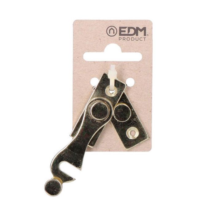 Edm Pestillo hierro latonado dorado 6cm mano derecha 0 Edm Pestillo hierro latonado dorado 6cm mano derecha 0