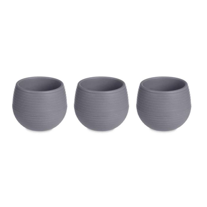 Set 3 Macetas Reserva Agua 9,5 Cm Antracita Ibergarden (6 Unidades) 1 Set 3 Macetas Reserva Agua 9,5 Cm Antracita Ibergarden (6 Unidades) 1