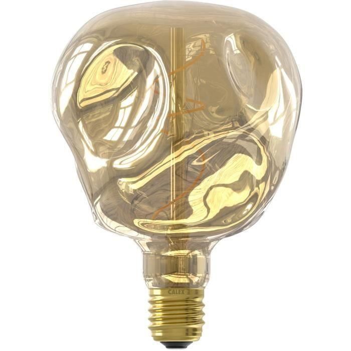 Bombilla LED E27 - CALEX - G125 NEO ORGANIC - Filamento flexible - 4 W - 75 lm - 1800 K - Regulable - Champán 4 Bombilla LED E27 - CALEX - G125 NEO ORGANIC - Filamento flexible - 4 W - 75 lm - 1800 K - Regulable - Champán 4