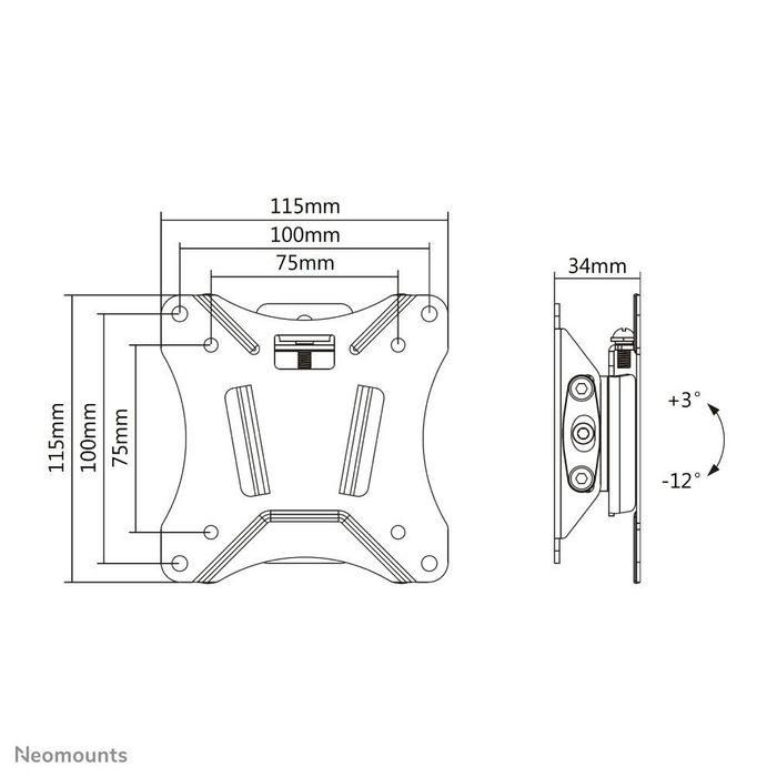 Neomounts Tv/Monitor Wall Mount (Tiltable) For 10"-30" Screen - Black 7 Neomounts Tv/Monitor Wall Mount (Tiltable) For 10"-30" Screen - Black 7