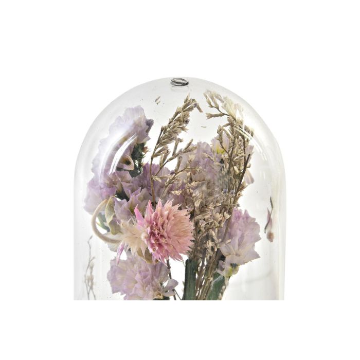 DKD Home Decor Decoracion Shabby Amarillo Rosa 6 x 9 x 6 cm (8 Unidades) Flor seca Cristal 1