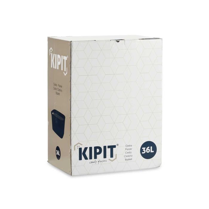 Cesta de plástico rattan para ropa Kipit 36L, crema, 36x25.5x52.5 cm (12 Unidades) 2 Cesta de plástico rattan para ropa Kipit 36L, crema, 36x25.5x52.5 cm (12 Unidades) 2