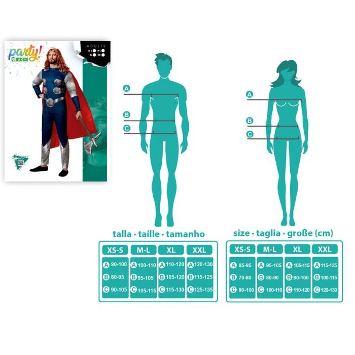 Disfraz Super Heroe Comic Trueno Hombre Adulto M-L 3 Disfraz Super Heroe Comic Trueno Hombre Adulto M-L 3
