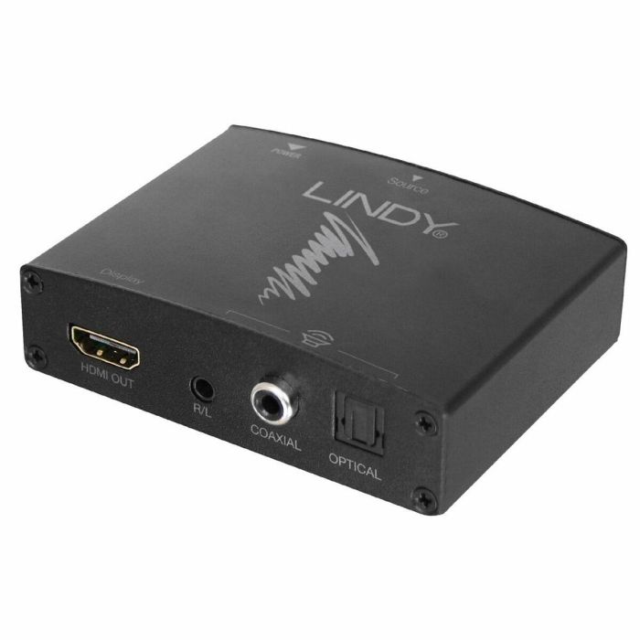 Lindy Extractor de Audio HDMI 4K@30Hz con Salida Óptica y RCA (Digital/Analógica) para Pantallas y Sistemas de Sonido