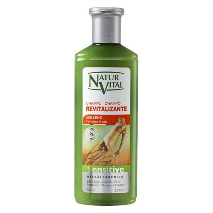 Natur Vital Champú Sensitive Revitalizante Hipoalergénico con Lima y Hamamelis, 300 ml