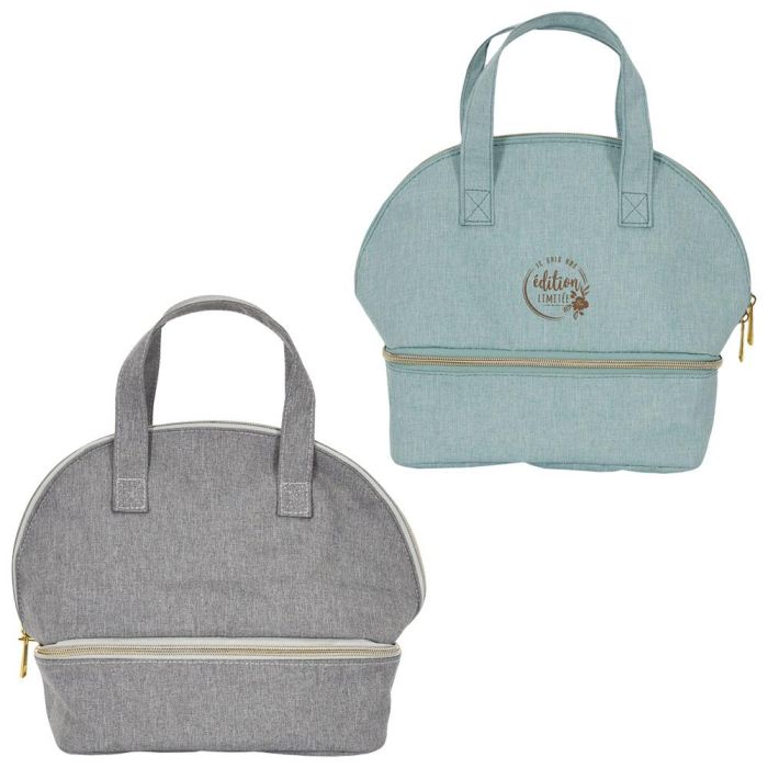 Cook Concept Bolsa Térmica 2 Compartimentos Coup De Fraiche Poliester Gris/Verde Agua 2